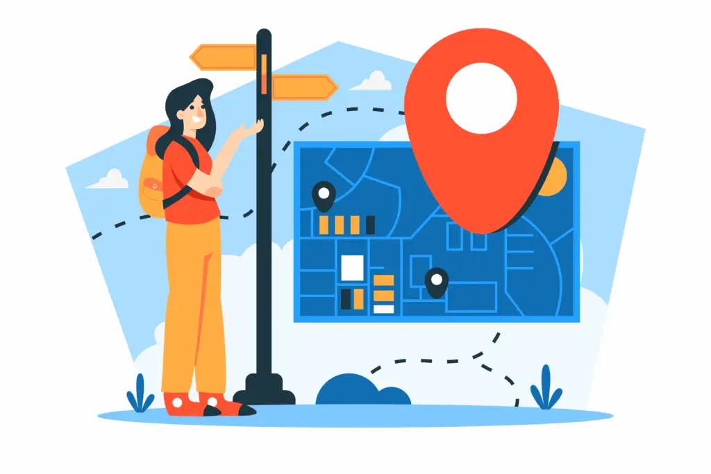 woman looking for direction